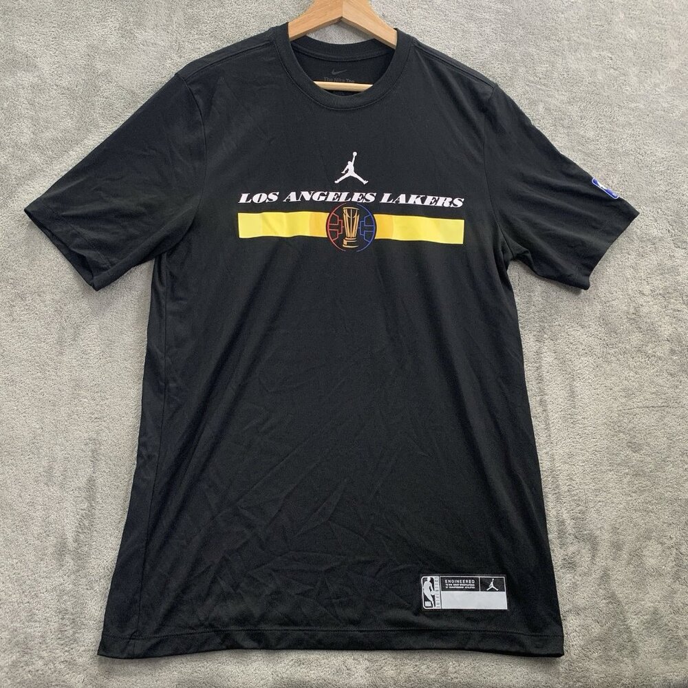 Nike Shirt Men Medium Tall Los Angeles Lakers Black NBA Cup In Season Tournament